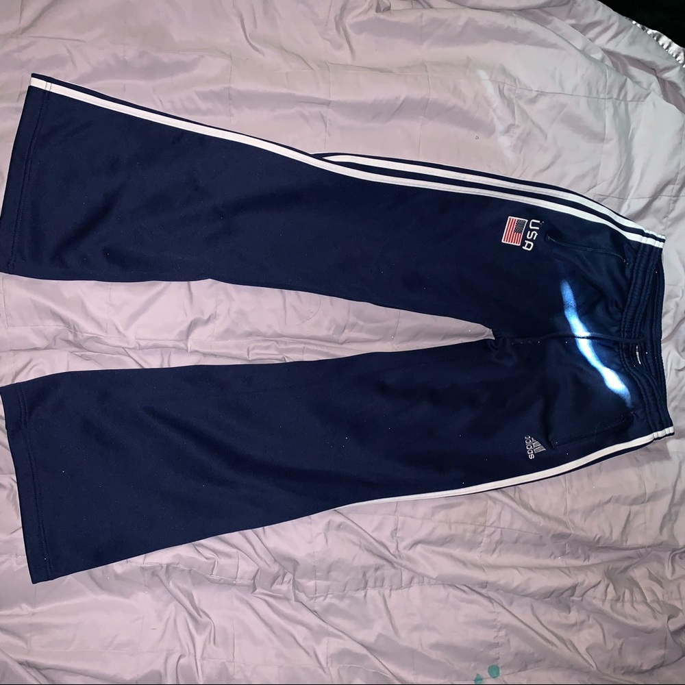 Navy adidas sweatpants